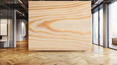 The natural pattern of a clean and freshly cut pine tree plank. Wood grain structure Wall mural