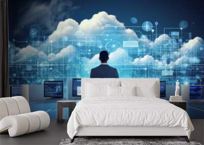 cloud computing and its benefits Wall mural