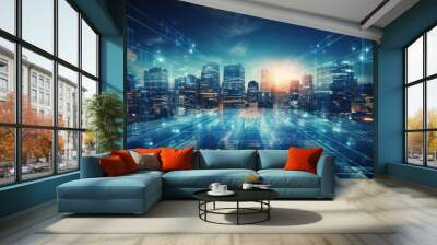 Digital Transformation in IT Background Wall mural