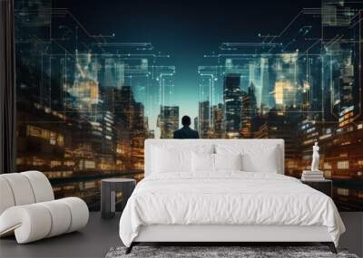 Explore the transformative impact of emerging technologies on modern business processe Wall mural