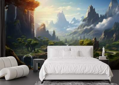 Fantasy Landscape Game Art Wall mural