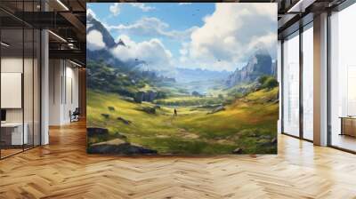 Fantasy Landscape Game Art Wall mural