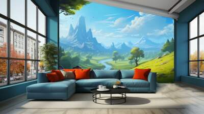 Fantasy Landscape Game Art Wall mural