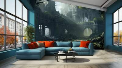 Fantasy Ruins Game Artwork Wall mural