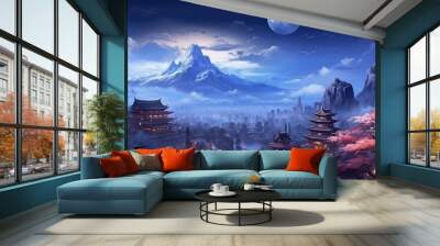 Japan fantasy style scene art Wall mural