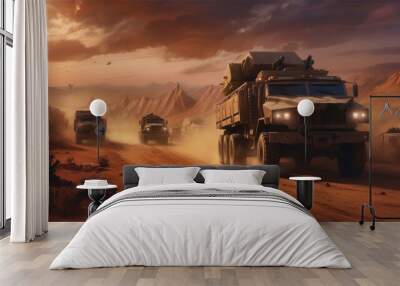 Military Cover The Convoy Game Artwork Wall mural