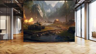 Military Game Environment Art Wall mural