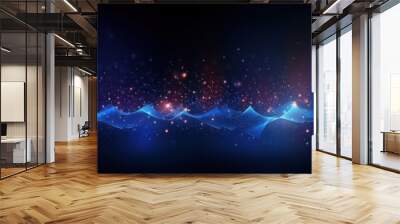 Modern Technology Particle Abstract Background Wallpaper Wall mural