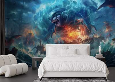 Ocean Game Artwork Wall mural