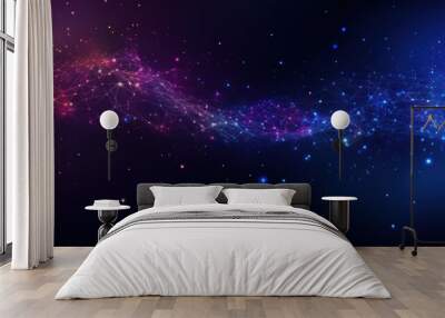 Technology Particle Abstract Background Wall mural