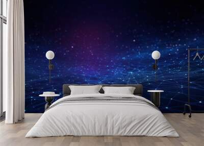 Technology Particle Abstract Background Wall mural