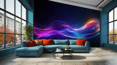 Technology Particle Abstract Background Wall mural