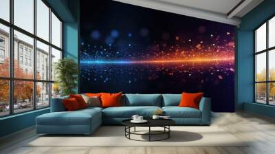 Technology Particle Storm Abstract Background Wall mural