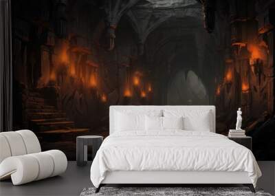 Underground Dungeons Game Art Wall mural