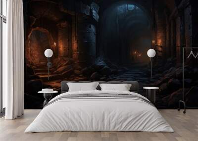 Underground Dungeons Game Art Wall mural