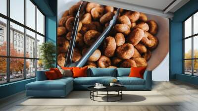 bowl of mini donuts  Wall mural