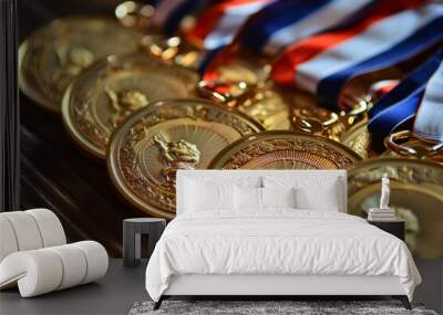 gold sports medals  Wall mural