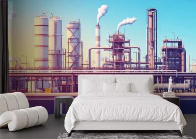 oil refinery factory Wall mural