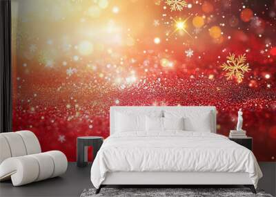 red christmas background Wall mural