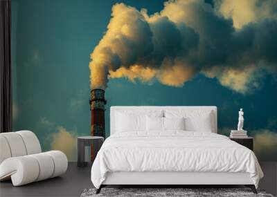 smoke from chimney Wall mural