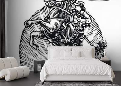 Bucking Bronco Wall mural