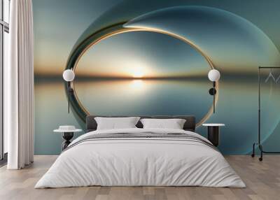 A future surreal arch over sea Wall mural