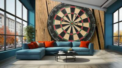 darts board with darts arrow Wall mural