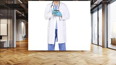 front view of a doctor making notes Wall mural