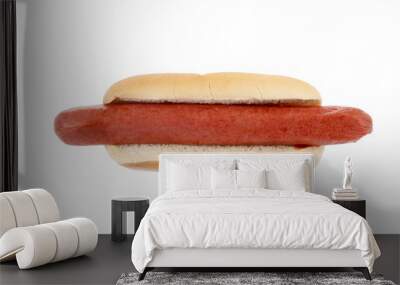 hot dog sandwich on white Wall mural