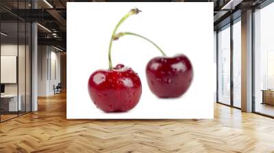 two ripe cherries Wall mural