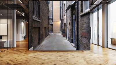 narrow street in London town Wall mural