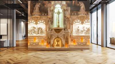 Notre-Dame-de-Bon-Secours Chapel altar Montreal Canada Wall mural