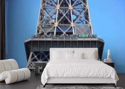 Second level observation deck on the Eiffel Tower in Paris, France Wall mural