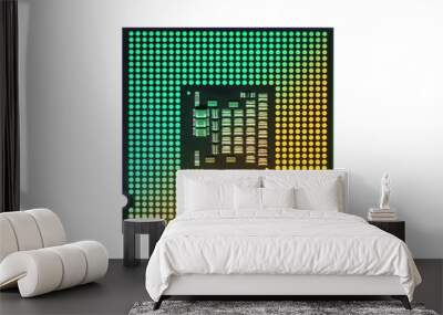 CPU Processor Chip isolated on white background Wall mural