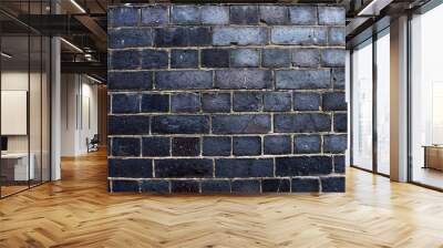 Black brick wall background texture Wall mural