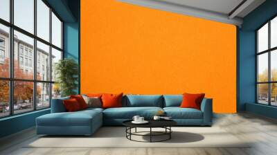 This is a photograph of a Neon Orange construction paper Wall mural