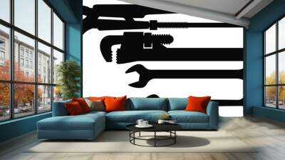 Vector wrench can be used in many ways. Lay out the layers orderly. Wall mural