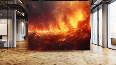 Artistic image of hell Wall mural