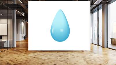 Blue water drop 3d icon design Wall mural