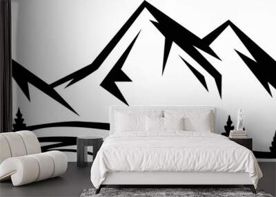 Mountain Illustration Wall mural