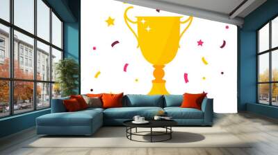 Winner prize goblet. First place champion trophy Wall mural