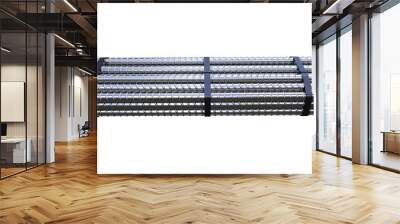 big reinforcing steel pack. isolated industrial 3D rendering Wall mural