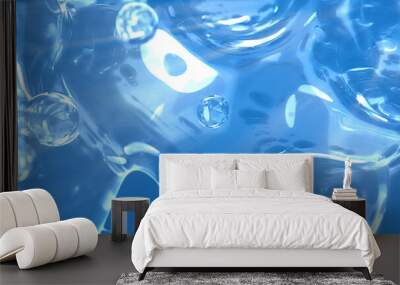 light blue fantastic amorphic bubbles bg - abstract 3D illustration Wall mural