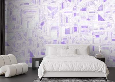 modern purple technology electronic template digital art texture illustration Wall mural