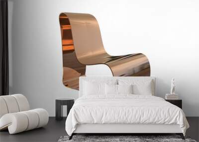 3D illustration of modern copper chair Wall mural