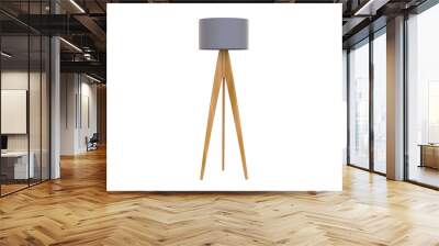 3d Illustration of  modern tripod floor lamp Wall mural