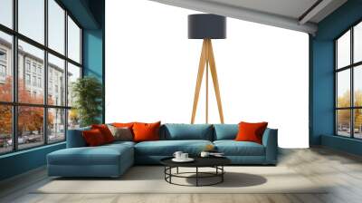 3d Illustration of  modern tripod floor lamp Wall mural