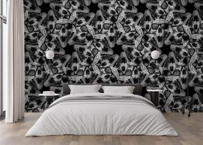 Animal skull head with sunglasses motif random intricate pattern Wall mural