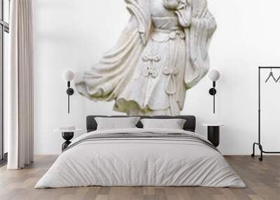 Chinese Woman Sculpture Isolated Photo Wall mural