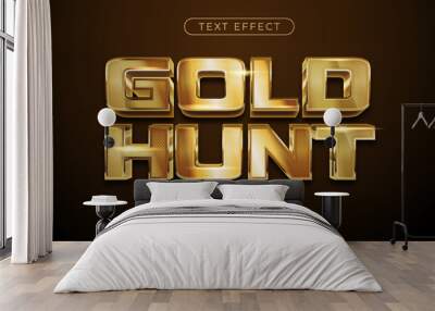 Text effect gold, Editable font style Wall mural